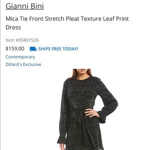 Gianni Bini long sleeve mini dress